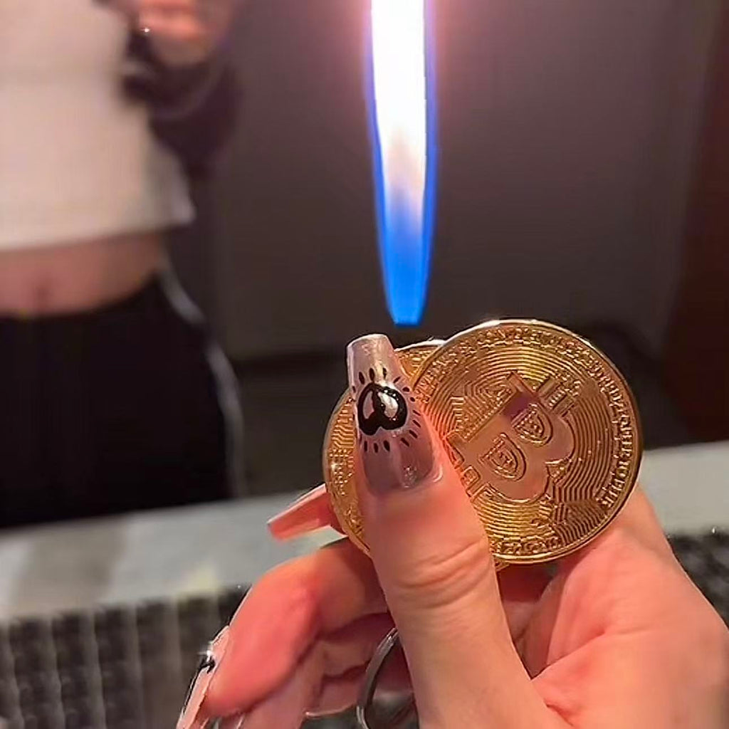 Creative Bitcoin-Shaped Lighter - A Gift for Boyfriend or Girlfriend
