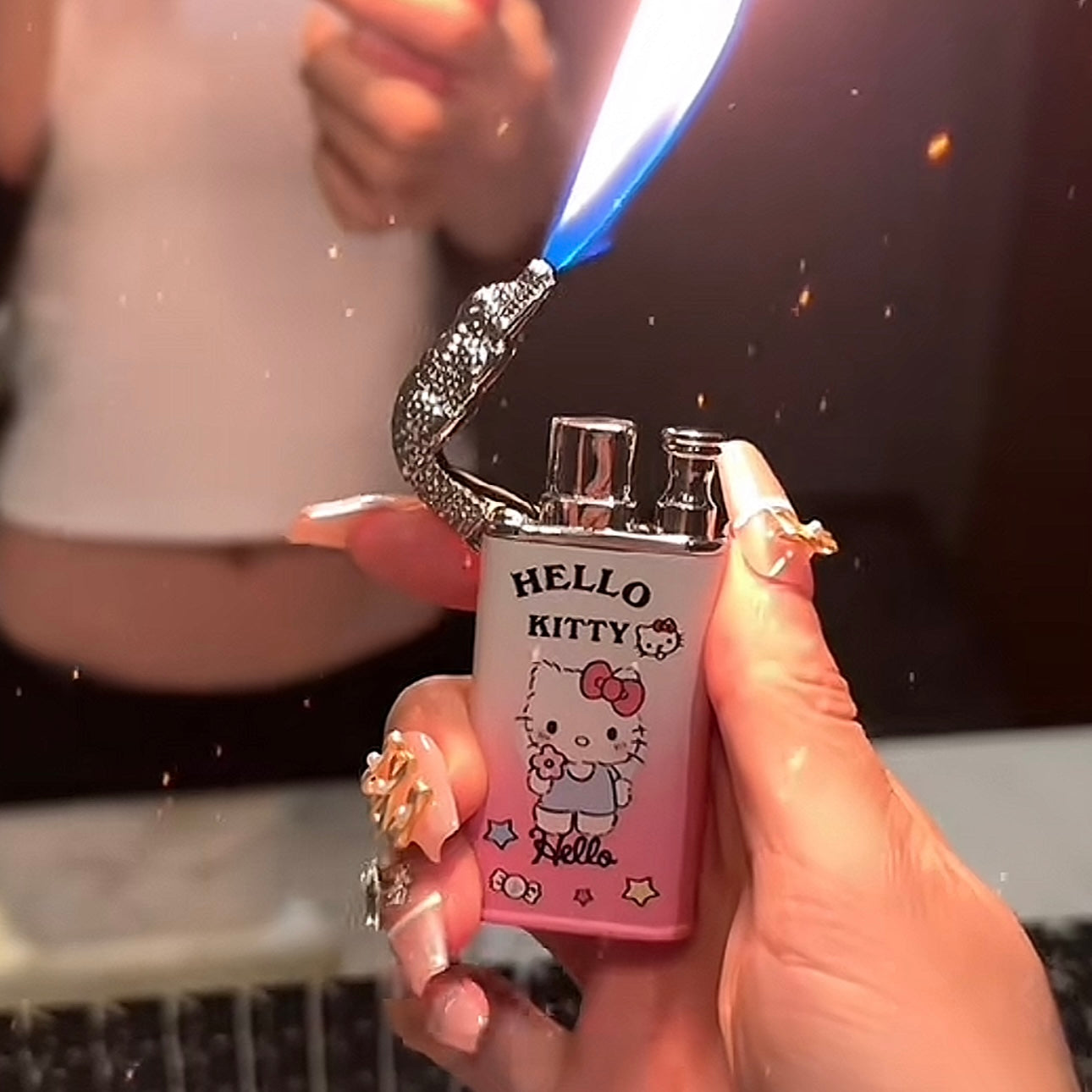 Cartoon-style Cute Double Flame Lighter - A Great Gift for Boyfriend or Girlfriend