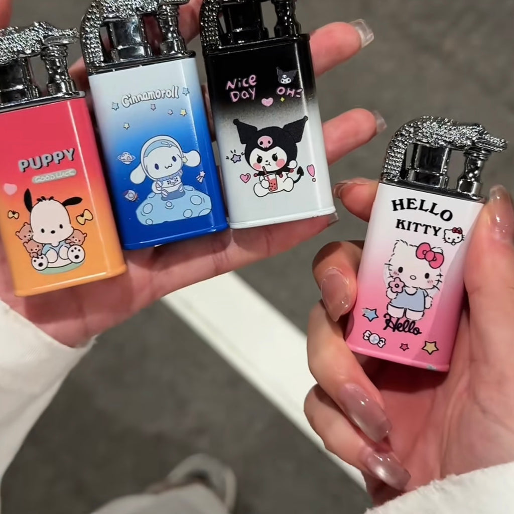 Cartoon-style Cute Double Flame Lighter - A Great Gift for Boyfriend or Girlfriend