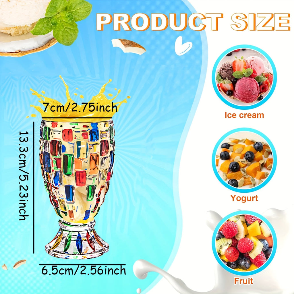 Colorful Bubbly Wine Glasses Set Of 2/6, Stem Champagne Glasses, Roostertail Glasses, Wine Glasses, Iced Tea Mugs, Heavy Duty Glasses for Christmas Valentine's Day